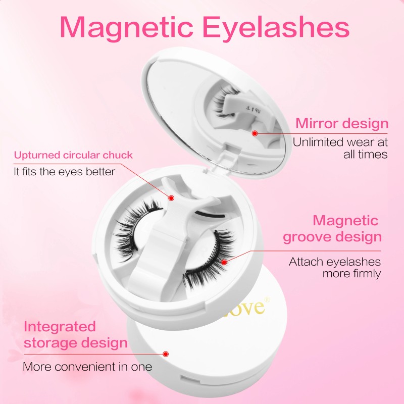 Professionally Manufactured Magnetic Eyelashes Wispy Look No Glue Needed Reusable