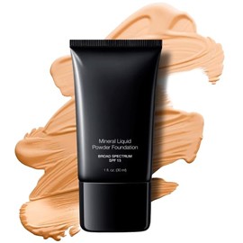 Mineral Liquid Powder Foundation Spf Hypoallergenic For All Skin Types Cameo Beige Treat