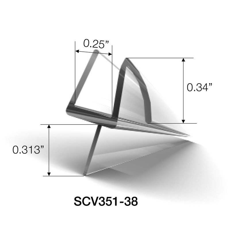 Basco 1/4 inch Shower Door Sweep Door and Panel (3/4"