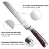 PAUDIN Bread Knife 8", Ultra Sharp Wave Edge - Forged