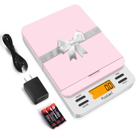 Fuzion Digital Postal Scale, 86 lb/0.1oz Shipping Scale for Packages with Hold and Tare, Postage Scale with Flip Holder, Package Scale for Small Business, Battery & AC Adapter Included