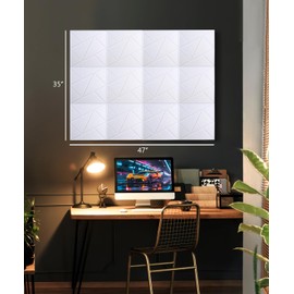 22 Pack Sound Proof Foam Panels for Walls,12" X 12" X 0.4"Wall Panels with Self-adhesive, High Density Acoustic Panels for Home Studio Office Decoration, Noise Reduction & Sound Absorption-White