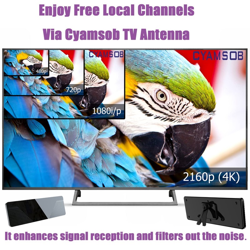 Cyamsob 2023 Updated Digital Antenna for TV with Powerful Amplifier