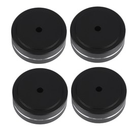 4CPS 40*15mm Amplifier Feet Shock Absorber Durable Aluminium Alloy Amplifier Pads Feet   Black