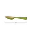 Creative Co-Op Enameled Aluminum Scoop with Ribbed Handle, Gold Finish