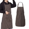 2PCS Apron with Pocket Chef Butcher Kitchen Restaurant Cook Wear
