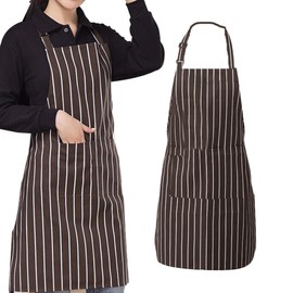 2PCS Apron with Pocket Chef Butcher Kitchen Restaurant Cook Wear COOKING&BAKING – Perfect for Home & Professional Use