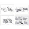 Recliner Replacement Parts Universal Oval Black Plastic Recliner Release Pull