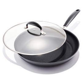 OXO Good Grips Hard Anodized PFOA-Free Nonstick 12" Frying Pan Skillet with Lid Black