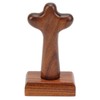 Wood Cross Tabletop Decor Hand Crafted Surface Polishing Sturdy Durable