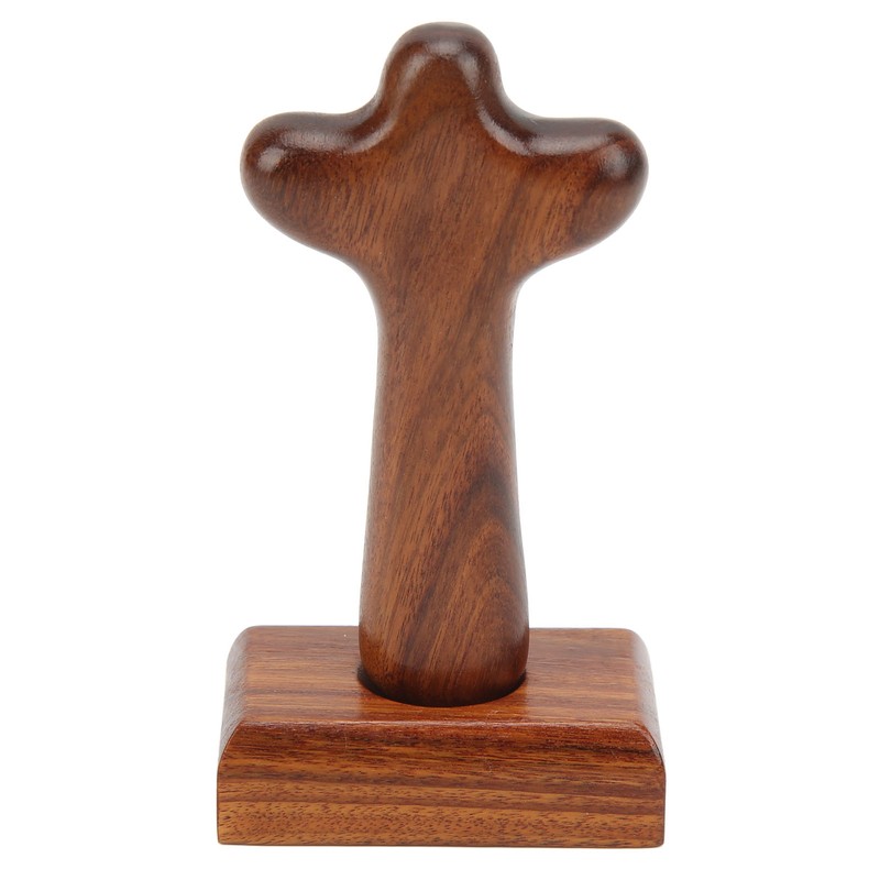 Wood Cross Tabletop Decor Hand Crafted Surface Polishing Sturdy Durable