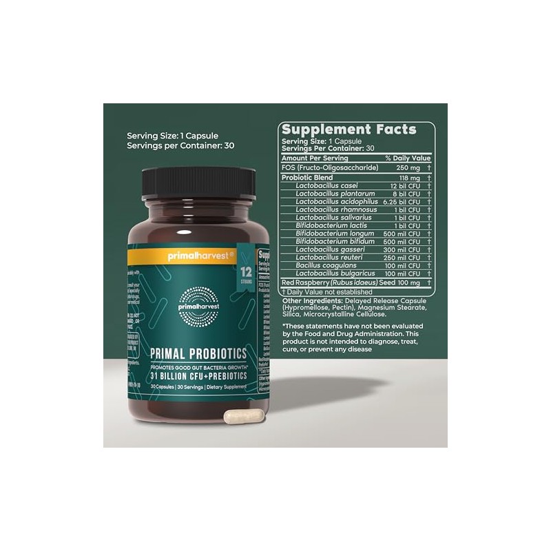 Primal Harvest- PREbiticos y PRObiticos para mujeres y hombres, 30