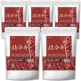 Domestic dried dried Cornus officinalis 500g, 5 seeds removed Gurye Cornus officinalis / 국산 말린 건산수유 500g 5개 씨제거 구례 산수유