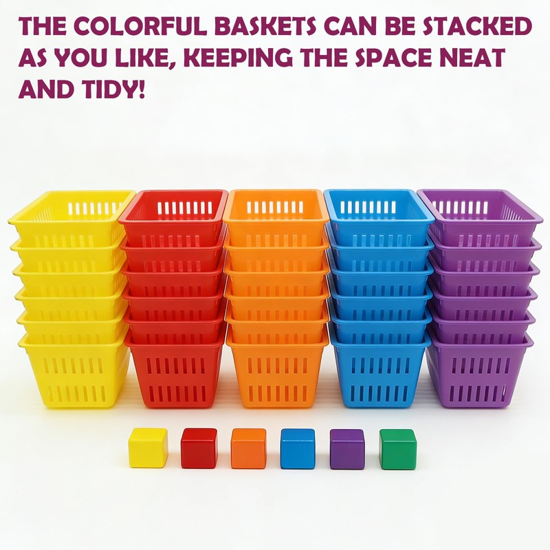 Odowalker Mini Storage Baskets Bins Colorful Pencil Containers