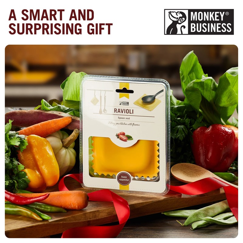 Monkey Business Ravioli-Shaped Spoon Rest | Spoon Rest for Kitchen