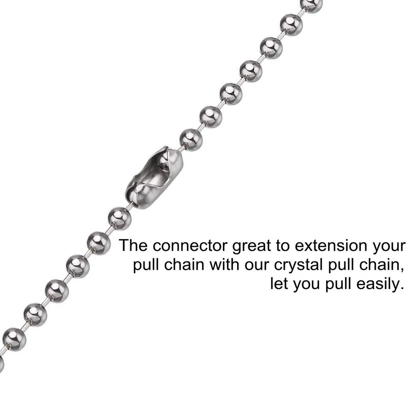 2 Pieces Pull Chain Extension with Connector for Ceiling Light