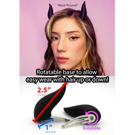 Demon Clip-on Horns (Deep Purple-blue with Sparkles)