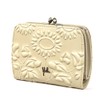 Sybilla 5470440 Sombra Bi-Fold Wallet Coin Purse, Flower Pattern, Cowhide