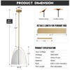 FookChak 10in Dome Pendant Light White Kitchen Island Pendant Lighting