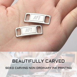 4 Pairs of Sneakers Lace Tag - Silver, White, Gold & Black Tags for Sneakers Trainer