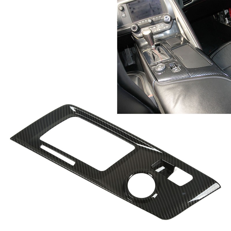 Car Gear Box Cover Trim Carbon Fiber Style Console Shifter