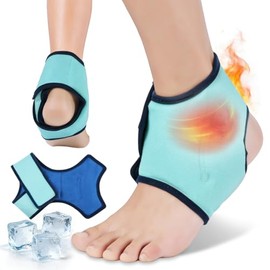 Paquete de Hielo para Tobillo, Paquete de Hielo para Pies,Paquetes de Hielo Deportivos para Pies,Compresas Frio y Calor,Bolsas de Gel para Reutilizable,con Velcro Ajustable de 360°