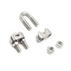 ISPINNER 25pcs Stainless Steel Wire Rope Cable Clip Clamp Assortment