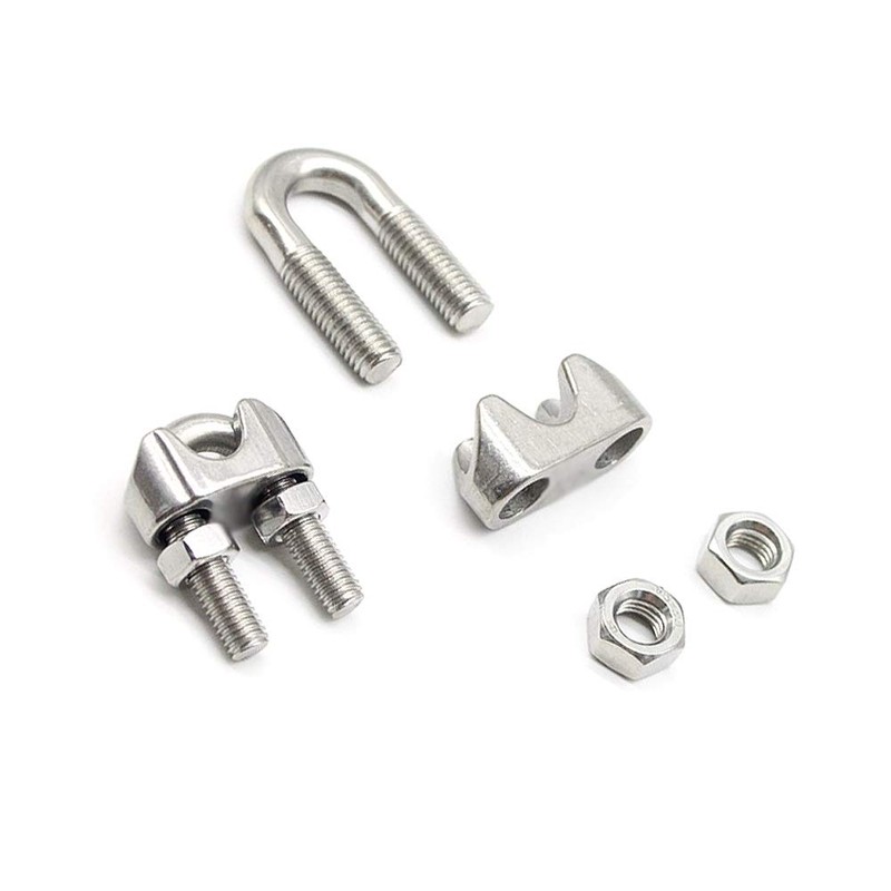 ISPINNER 25pcs Stainless Steel Wire Rope Cable Clip Clamp Assortment