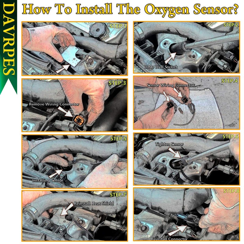 DAVRPES 22690-AB070 Downstream Oxygen Sensor Rear O2 Sensor for Subaru