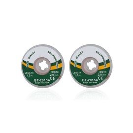 Tiardey 2pcs Solder Wick,Desoldering Wick Used to Remove The Solder and Disassemble Electrical Components,No-Clean Solder Wick Braid (W:2mm.L:60')