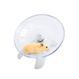 Litewoo Hamster Toys Wheel Exercise Flying Saucer,Silence Run Spinner, for Gerbil Rat Mouse Mice Hamster and Other Small Animal(White)