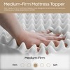 Zayton 1-inch Convoluted Foam Mattress Topper with Egg Shell Design,