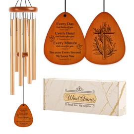 Aurahouse Christian Gifts for Women Men Faith, 36'' Religious Wind Chimes for Outside with Bible Verses, Religious Baptism Inspirational Spiritual Gifts for Women, Christian Birthday Gift