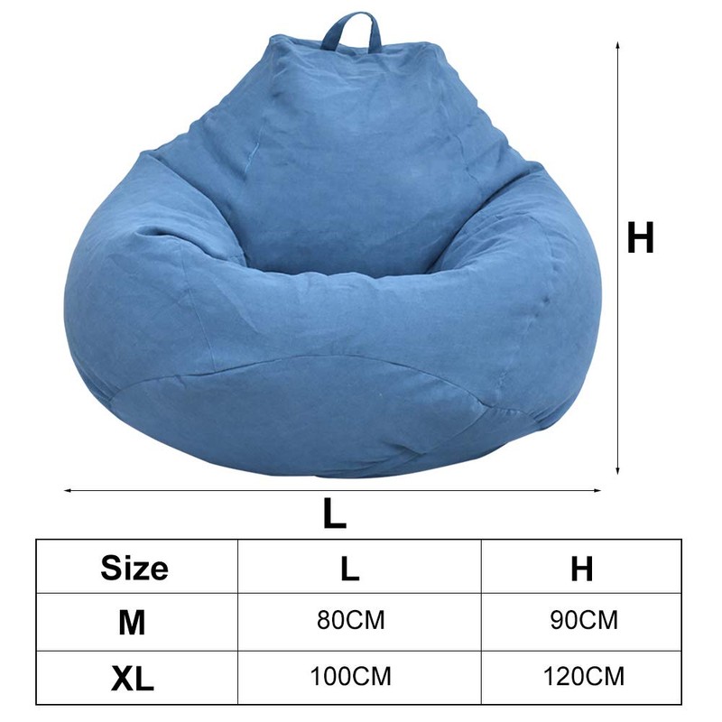 BAODBF Bean Bag Cover without Filling 100 x 120 cm
