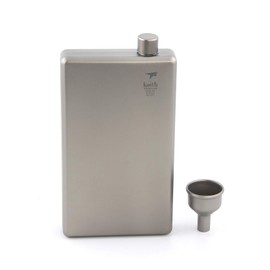 Keith Titanium Pocket Bottle with Funnel 120 ml / 200 ml (200 ml-Sliber[Ti9307])