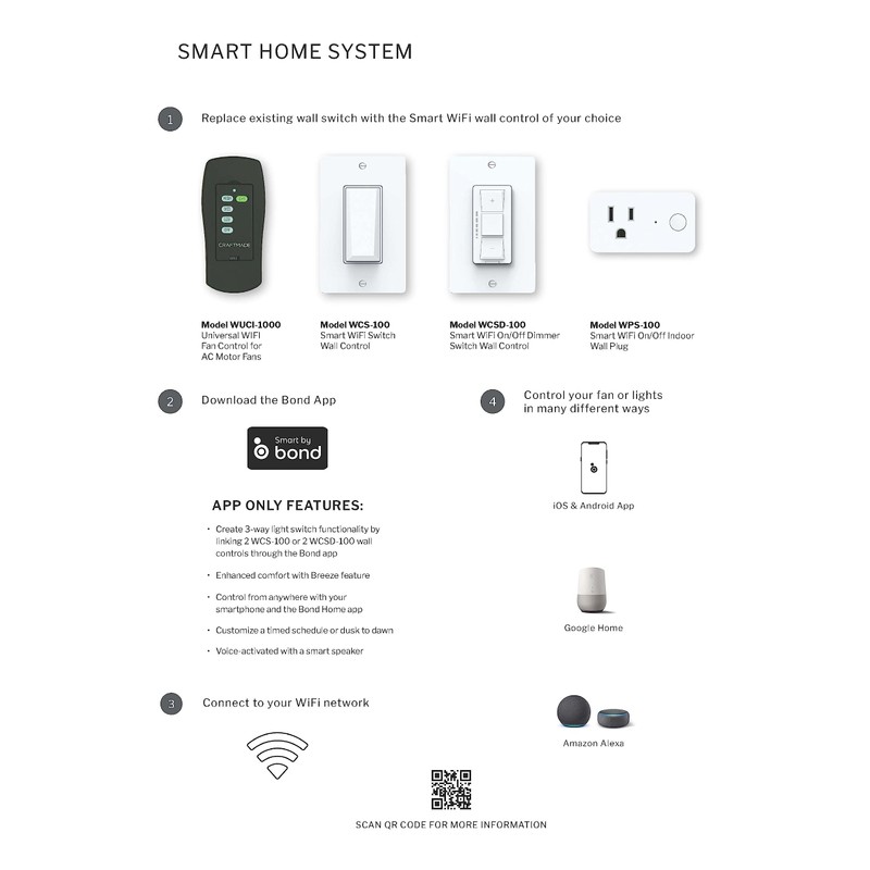 Craftmade Lighting WPS-100 Accessory - Smart WiFi On/Off Indoor Wall