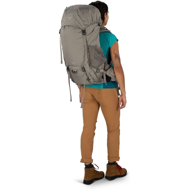 Osprey Renn 50L Women's Backpacking Backpack, Pediment Grey/Linen Tan