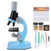 40X‑1200X High Definition Microscope Monocular Plastic Biological Microscope for ChildBlue
