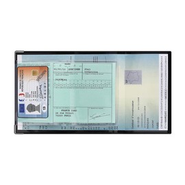 Color Pop Document Wallet Moto - French Product - All Driving Licences Black 13.8 x 9 x 0.5 cm Classic, black, Classic