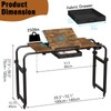 GiftGo Overbed Table with Wheels Rolling Laptop Desk Cart Table