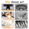 BUXVRCS Semi Flush Mount Modern Chandelier, Crystal Ceiling Light Fixture,