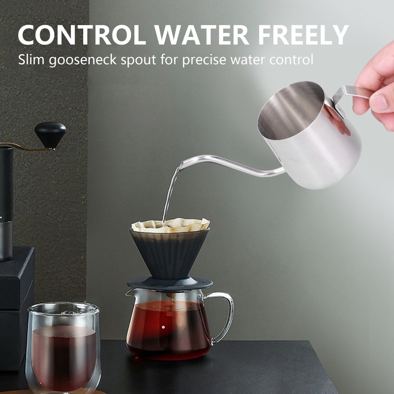 304 Stainless Steel PTFE Coffee Kettle with Inner Scale Thickened