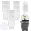 EBaokuup 30PCS Clear Plant Nursery Pots with Humidity Dome -