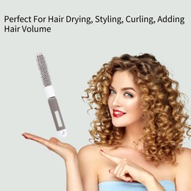 Cepillo de pelo de barril redondo iónico y de cerámica nano térmica, Yosoo Cepillos profesionales de peluquería para peluquería de 0,74 pulgadas, perfecto para secar el cabello, peinar, rizar, agregar volumen al cabello (19 mm = 0,74 pulgadas)