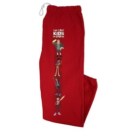 Popfunk Character Stack Mens Jogger Sweatpants, Red, X-Large