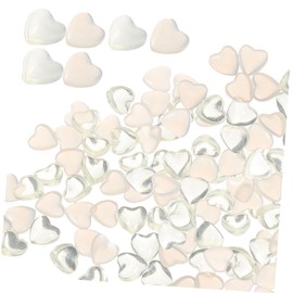 Baluue 100pcs Heart-Shaped Nail Charms for Women Gradient Color Nail Gems for Stylish Manicure Decorations Easy to Use for Birthdays Weddings and Parties