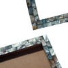 MOP Blue Mother of Pearl Picture Frame Handcrafted 5x7 1-Piece
