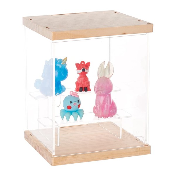 FINGERINSPIRE 3-Tier Display Case Made of Transparent Acrylic for Collectibles