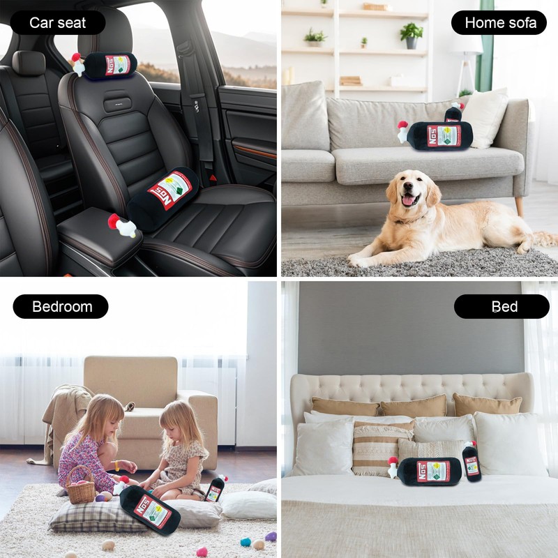hrabykt Car Neck Pillow NOS Pillow Bottle Car Headrest Pillow
