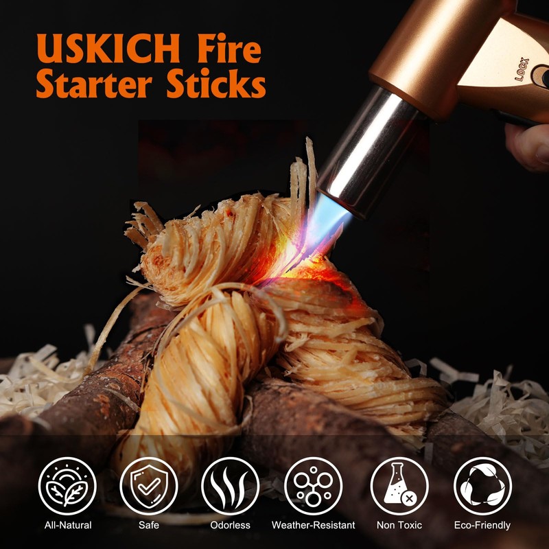 150Pcs Fire Starter - Natural Fire Starters for Campfires,Fireplace, Pellet